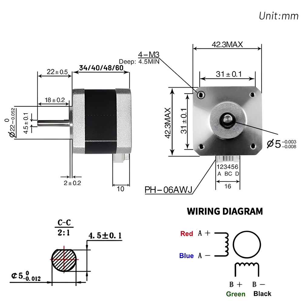 Nema 17 42mm Stepper Motor Ope - Nema 17 Stepper recension och pris