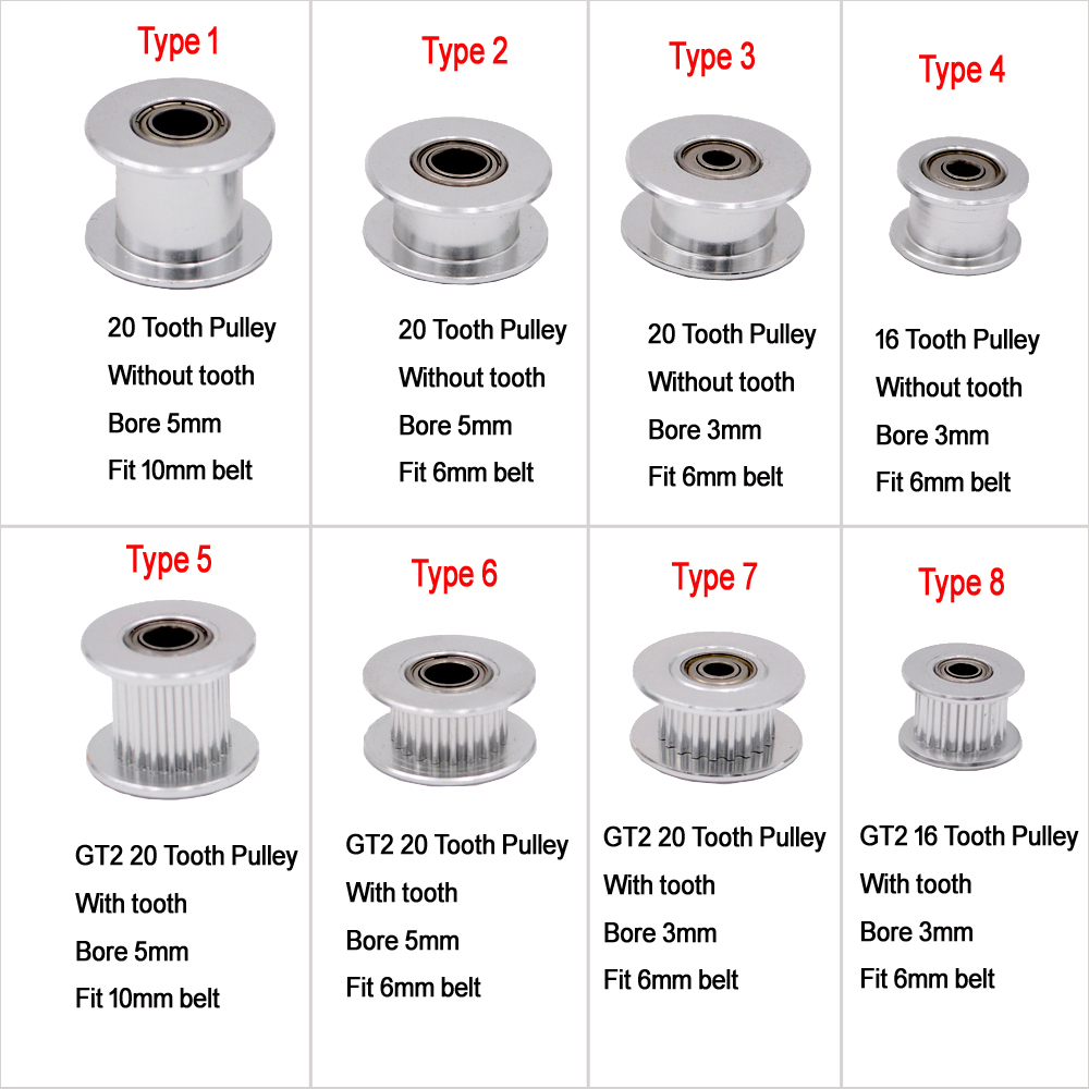 10PCS GT2 Idler Timing Pulley  - Gt2 Belt recension och pris