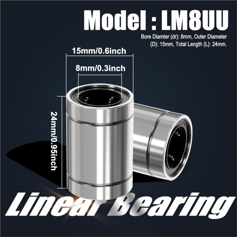 4/10PCS LM8UU LM10UU LM16UU LM - Linear Rod 8Mm recension och pris