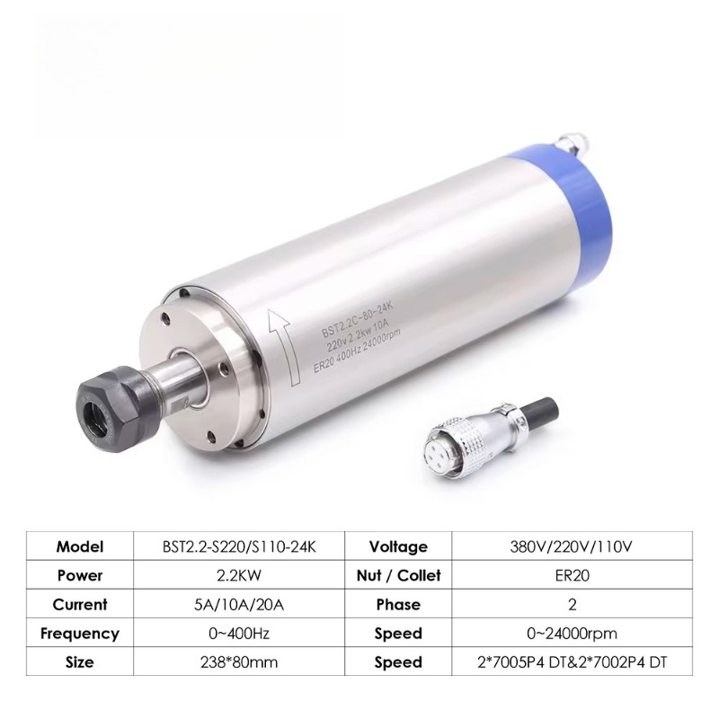 2.2KW ER20 Water Cooled Spindl - Spindle Motor recension och pris