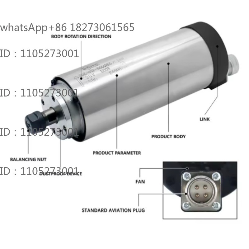 24000RPM Round Water‑Cooled Sp - Spindle Motor recension och pris