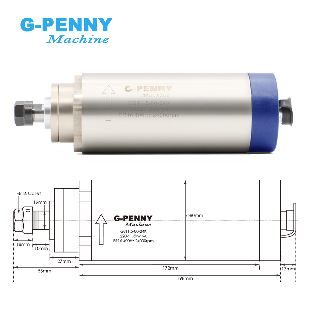 Customization Gpenny 1.5KW ER1 - Spindle Motor recension och pris