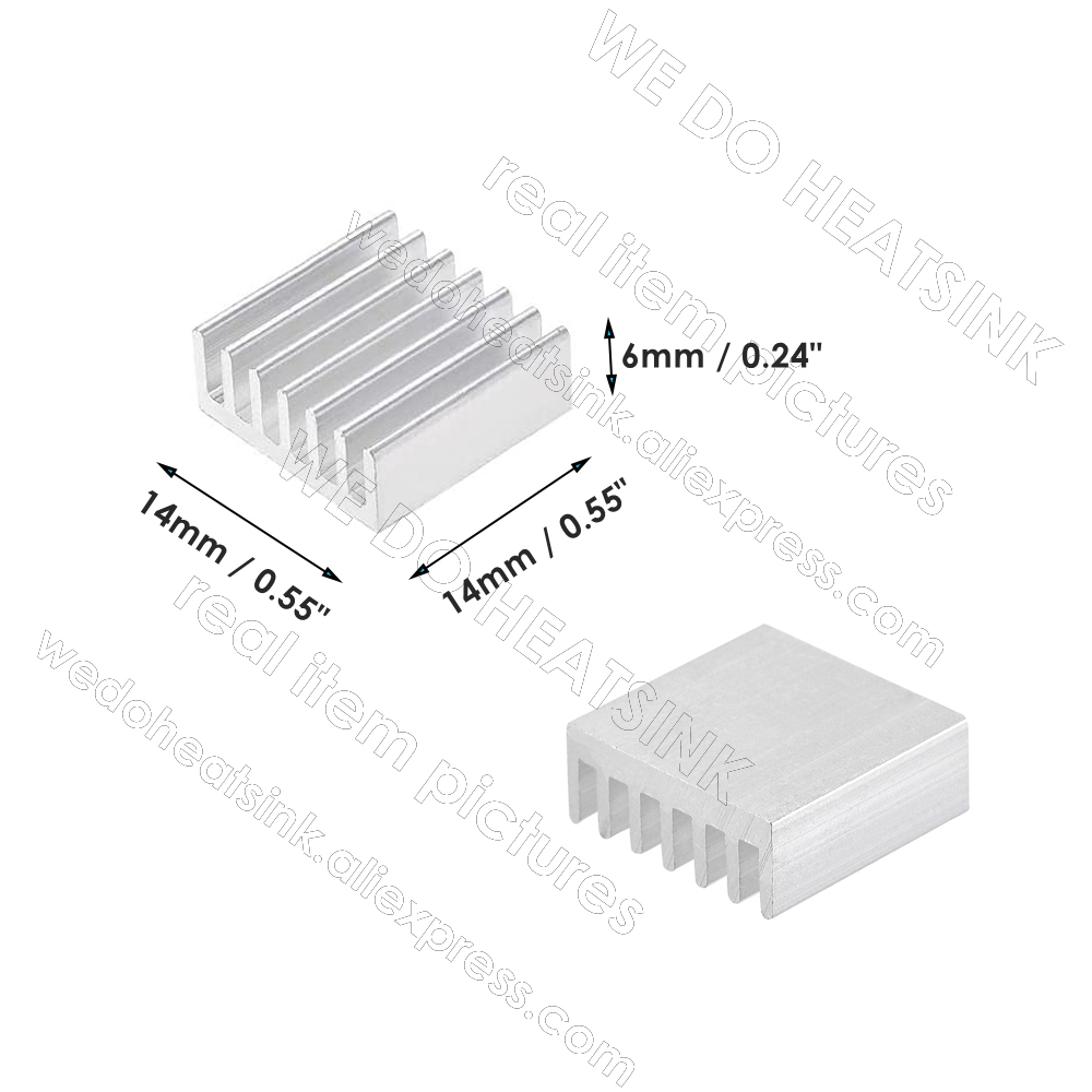 WE DO HEATSINK 100pcs 14x14x6m - Aluminium Extrusion recension och pris