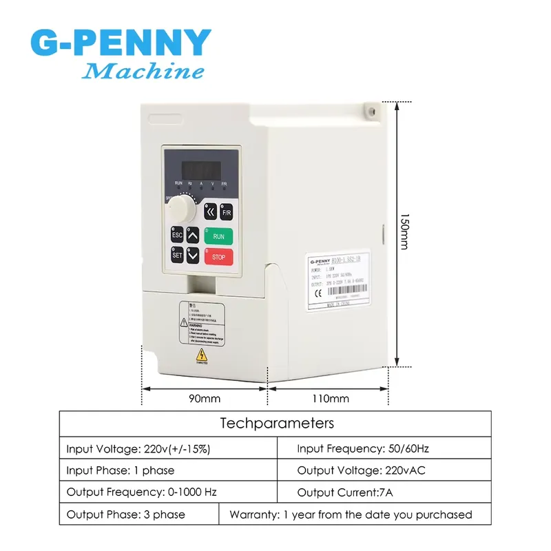 Gpenny 1.5kw ER16 D80mm Water  - Spindle Motor recension och pris