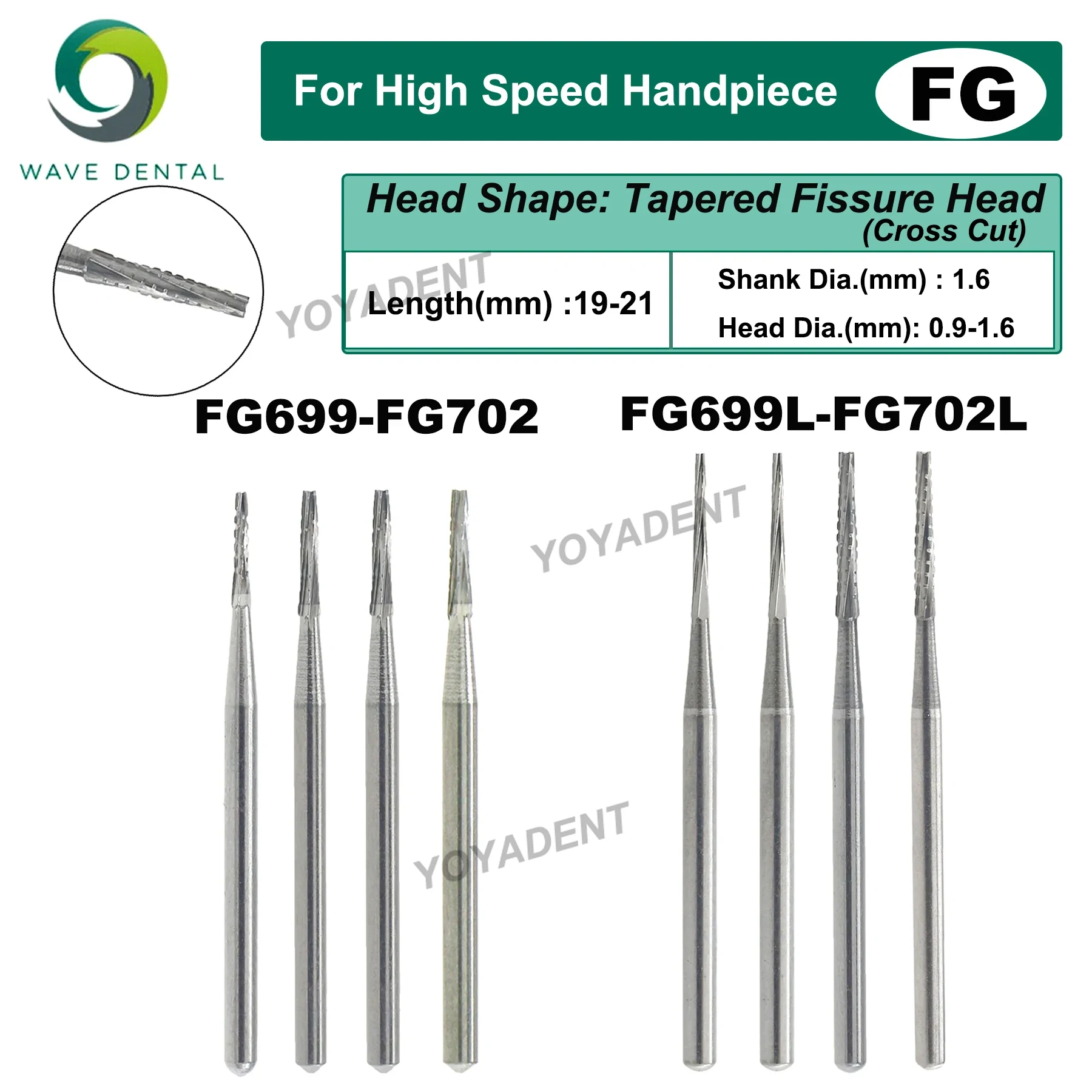 PRIMA WAVE Dental Burs Tungste - Carbide End Mill recension och pris