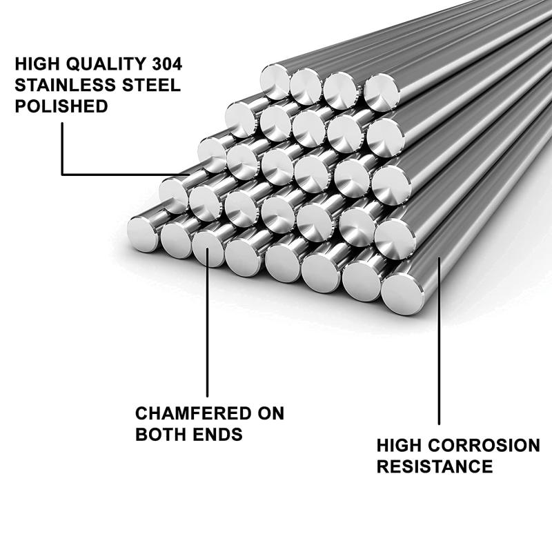 1/5Pc Stainles Steel Solid Rou - Linear Rod 8Mm recension och pris
