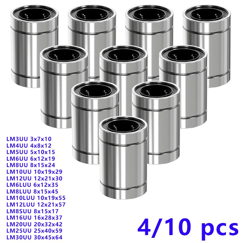 4/10PCS LM8UU LM10UU LM16UU LM - Linear Rod 8Mm recension och pris
